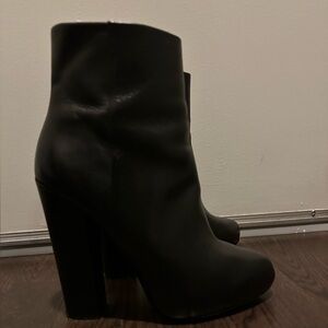 Ankle high heeled boots